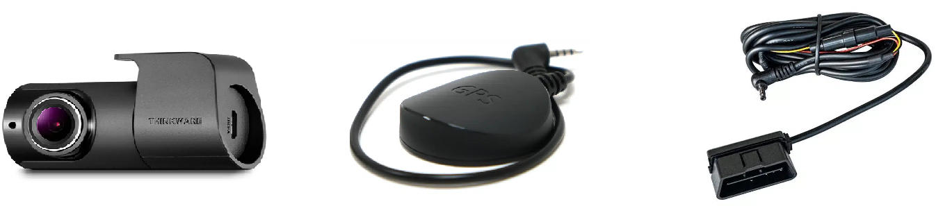 Thinkware F100 Rear Dash Cam, GPS Antenna & OBDII Installation Cable